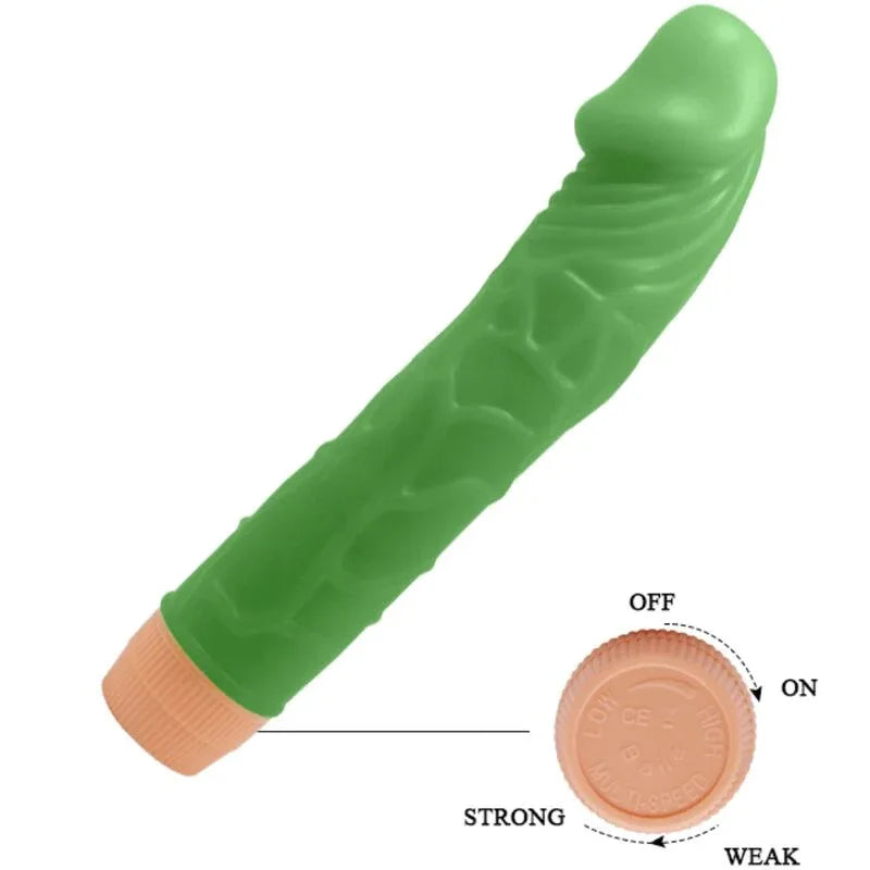 BAILE - VIBRATEUR RÉALISTE BILL 22,5 CM VERT - Incandessens