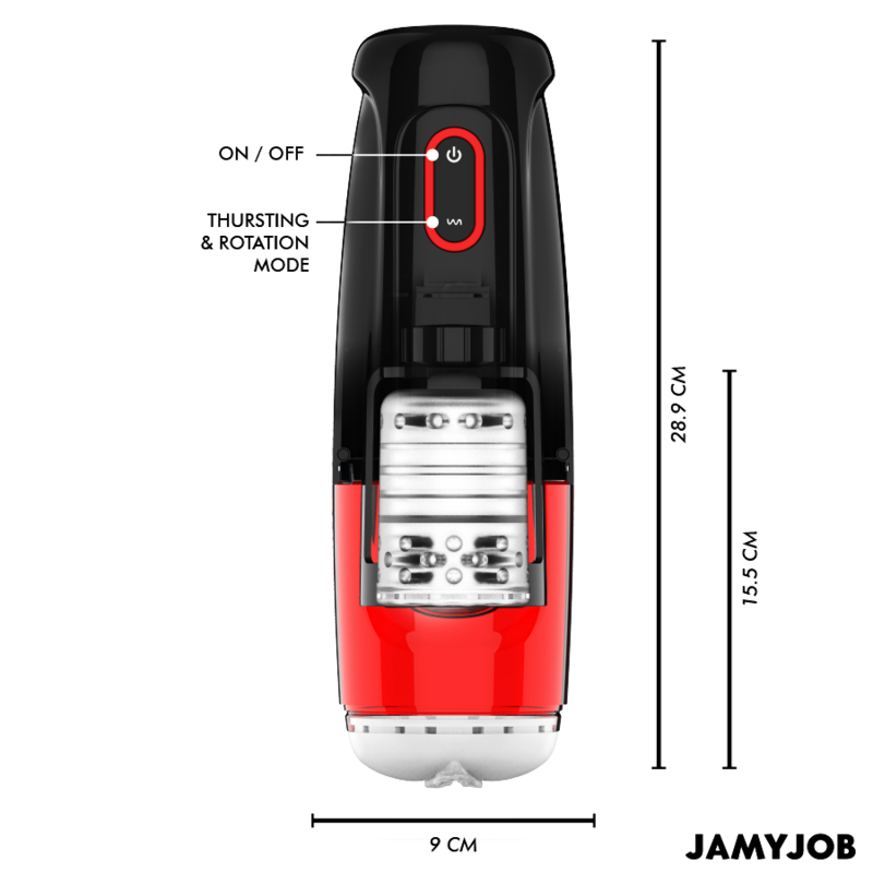 JAMYJOB - MASTURBATEUR AUTOMATIQUE STORM 10 MODES DE ROTATION ET DE POUSSÉE
