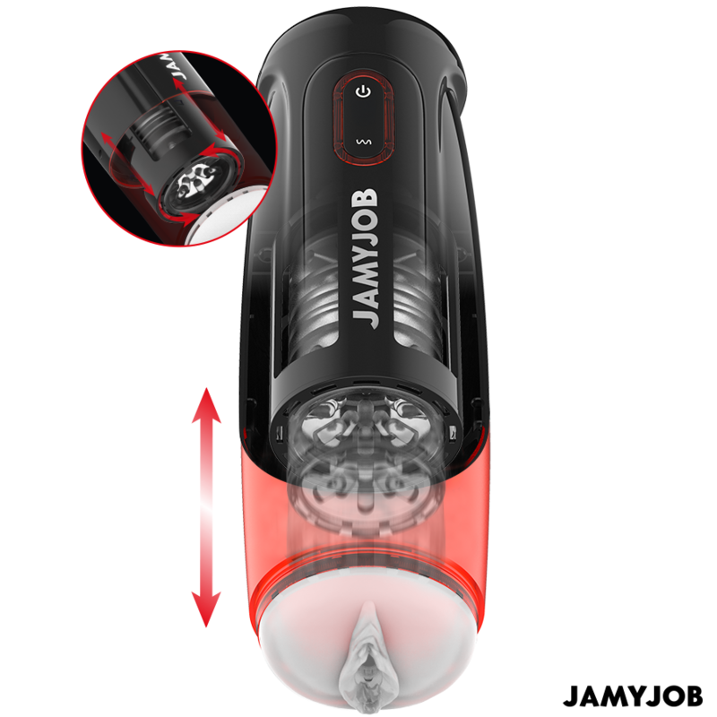 JAMYJOB - MASTURBATEUR AUTOMATIQUE STORM 10 MODES DE ROTATION ET DE POUSSÉE