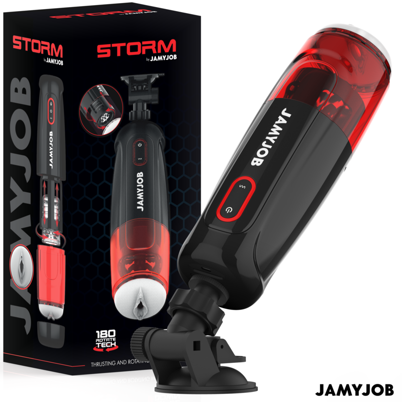 JAMYJOB - MASTURBATEUR AUTOMATIQUE STORM 10 MODES DE ROTATION ET DE POUSSÉE