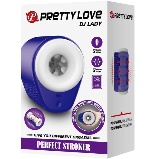 PRETTY LOVE - MASTURBATEUR POUR HOMME DJ LADY AVEC VIBRATION VIOLET
