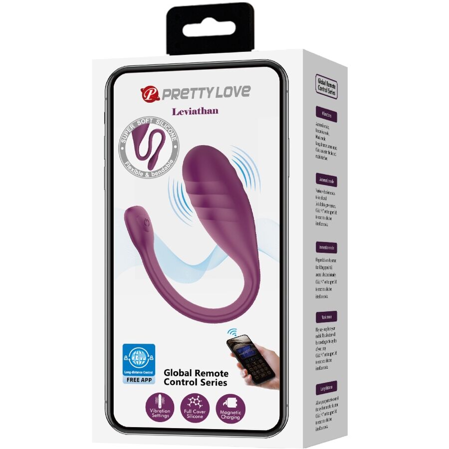 PRETTY LOVE - OEUF VIBRANT CONTRÔLE PAR APPLICATION LEVIATHAN VIOLET
