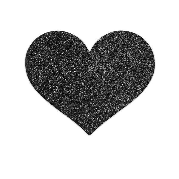 BIJOUX - INDISCRETS CACHE-TETONS COEUR NOIR-CACHE TETONS