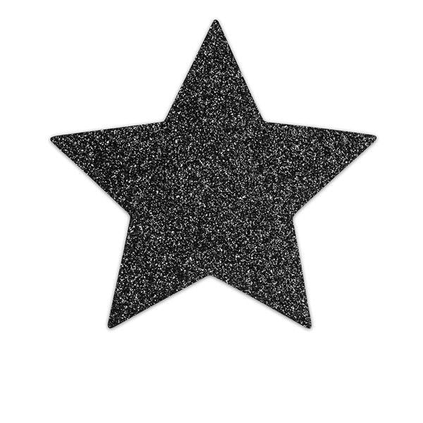 BIJOUX - INDISCRETS CACHE-TETONS NOIR STAR FLASH