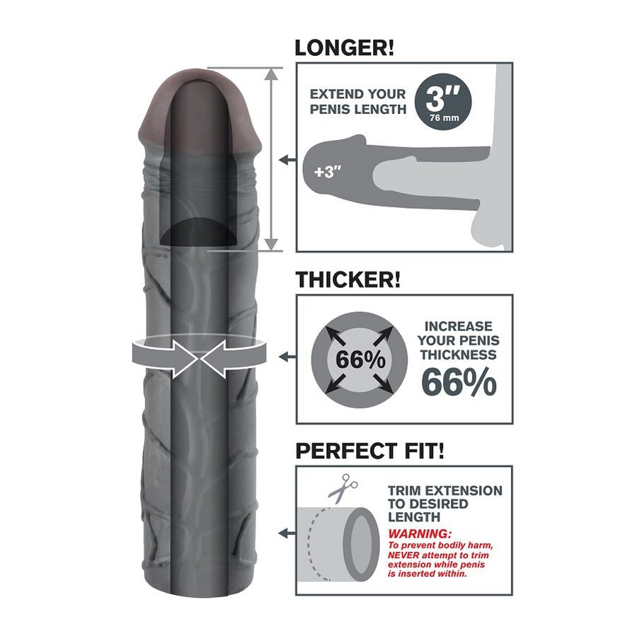 FANTASY X- TENSIONS - GAINE EXTENSION PENIS MEGA NOIRE