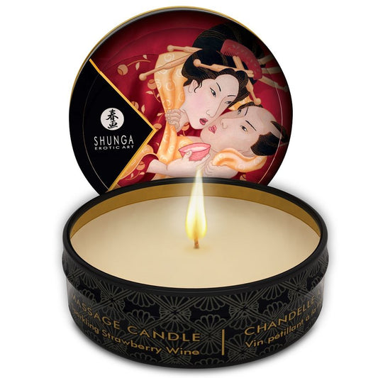 SHUNGA - BOUGIE DE MASSAGE FRAISE ET CAVA 30 ML