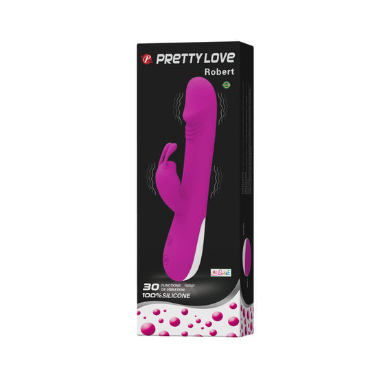 PRETTY LOVE - VIBRATEUR ROBERT AVEC STIMULATEUR DE CLITORIS