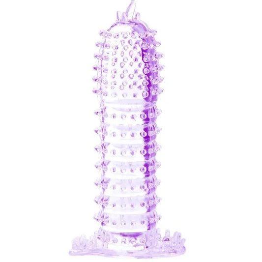 BAILE - GAINE EXTENSION PÉNIS VIOLET 14 CM POINTS STIMULANTS NODULES - Incandessens