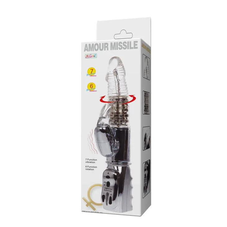 BAILE - ROTATEUR TRANSPARENT MISSILE AMOUR 26.5 CM - Incandessens