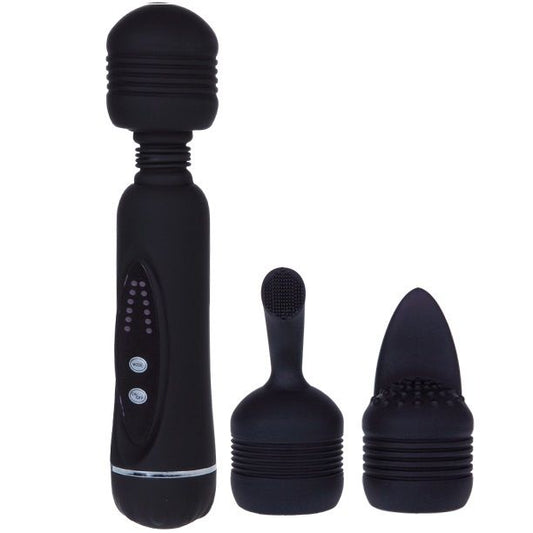 PRETTY LOVE - MASSEUR MAGIQUE VIBRANT 12 MODES 3 TÊTES INTERCHANGEABLES SILICONE MÉDICAL