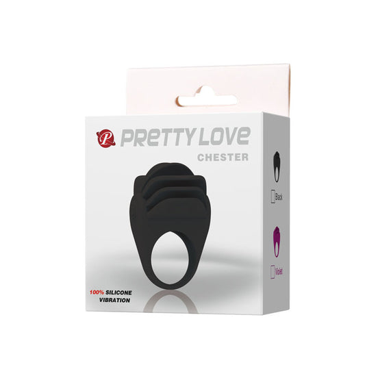 PRETTY LOVE - ANNEAU VIBRANT NOIR CHESTER