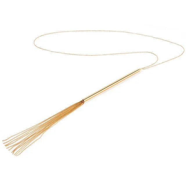 BIJOUX - MAGNIFIQUE COLLIER CHAÎNE / FOUET MÉTAL - Incandessens