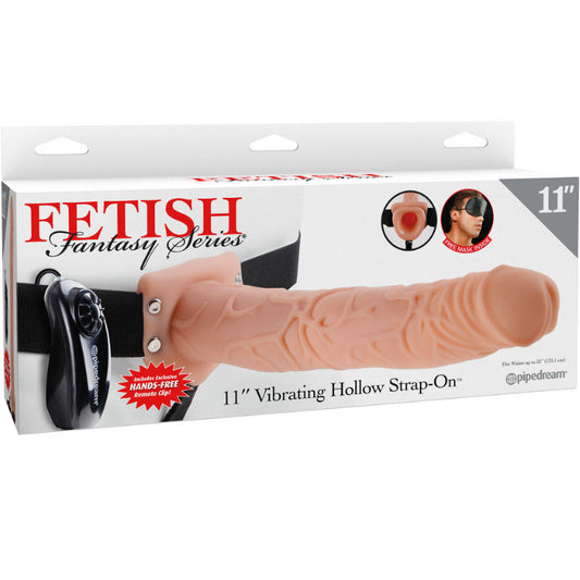 FETISH FANTASY SERIES - HARNAIS STRAP-ON CREUX VIBRANT AVEC BILLES 27.9CM CHAIR