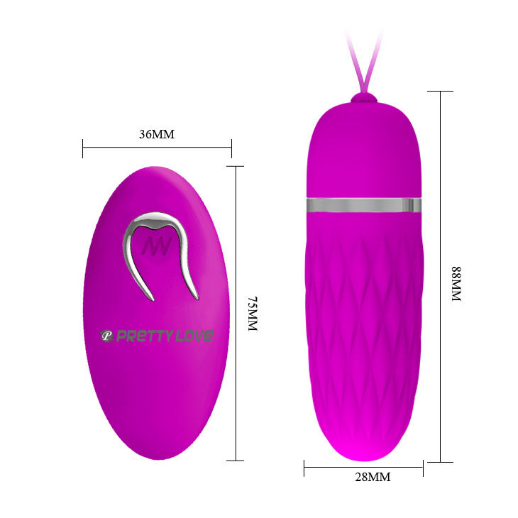 PRETTY LOVE - OEUF VIBRANT DAWN SILICONE 12 MODES TÉLÉCOMMANDE LILAS