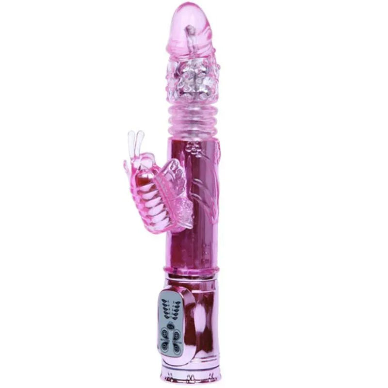 BAILE - VIBRATEUR RECHARGEABLE AVEC STIMULATEUR DE PAPILLON ROTATION ET THROBBING - Incandessens
