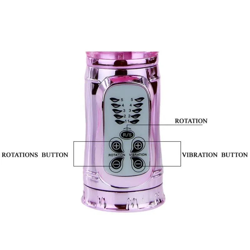 BAILE - VIBRATEUR RECHARGEABLE AVEC STIMULATEUR DE PAPILLON ROTATION ET THROBBING - Incandessens