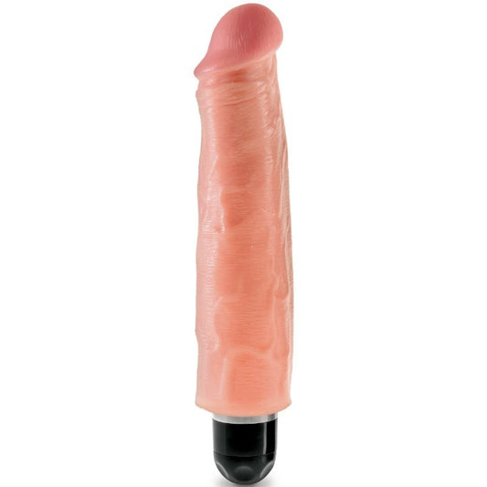 KING COCK - VIBRATEUR RIGIDE + MANCHON RÉALISTE 17.8 CM NATUREL