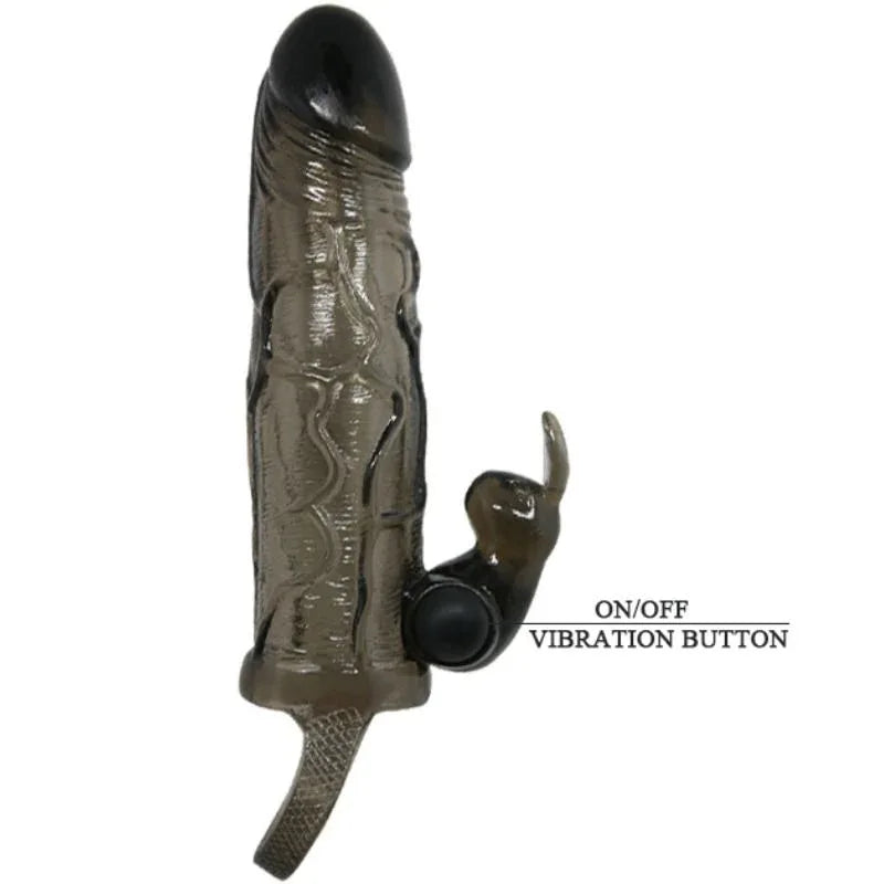 BAILE - COUVRE-PÉNIS BRAVE MAN AVEC LAPIN NOIR 16.5 CM - Incandessens