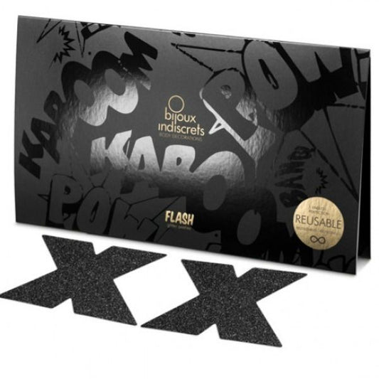 BIJOUX - INDISCRETS FLASH CACHE-TETONS CAPS NOIR