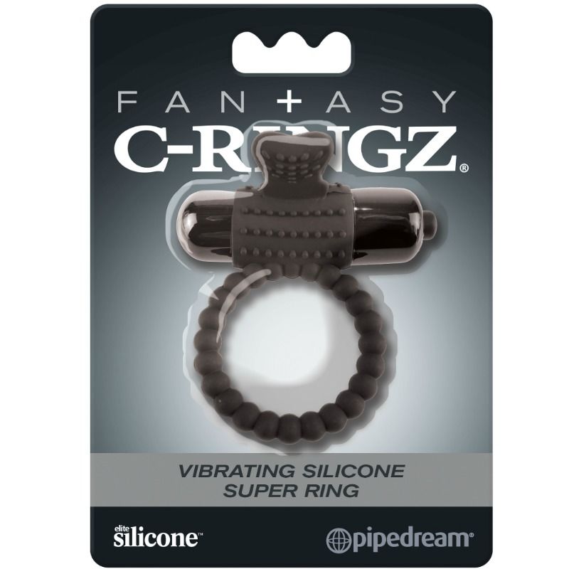 FANTASY C-RINGZ - ANNEAU VIBRANT SILICONE ET ABS VIOLET WATERPROOF