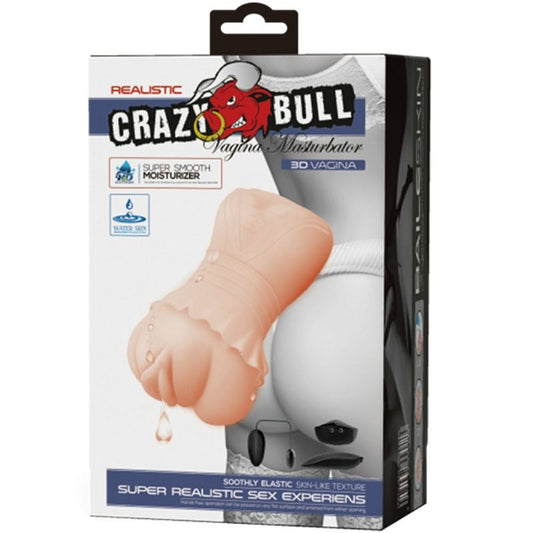 CRAZY BULL - MASTURBATEUR VAGIN PEAU D'EAU AVEC BALLES VIBRANTES