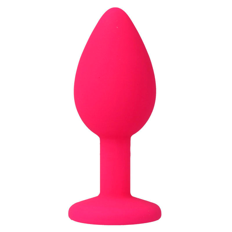 INTENSE - PLUG ANAL SHELKI SILICONE BASE DIAMANT FUCHSIA TAILLE S