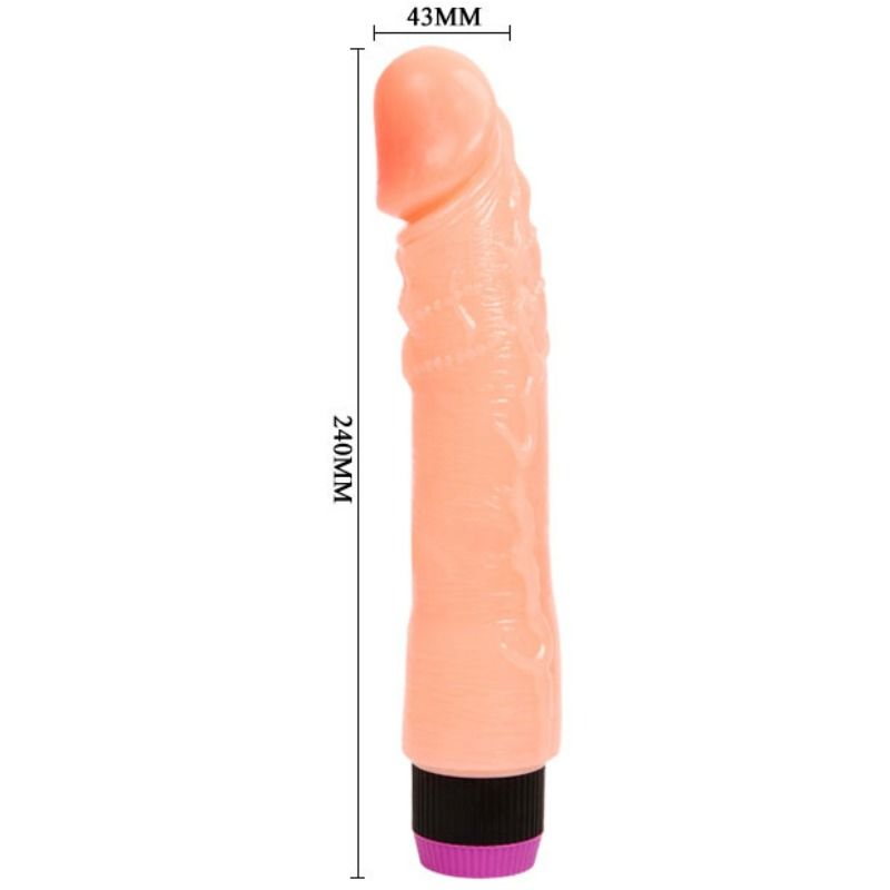 BAILE - VIBROMASSEUR RÉALISTE FLEXIBLE ÉTANCHE MULTI-VITESSES 24 CM