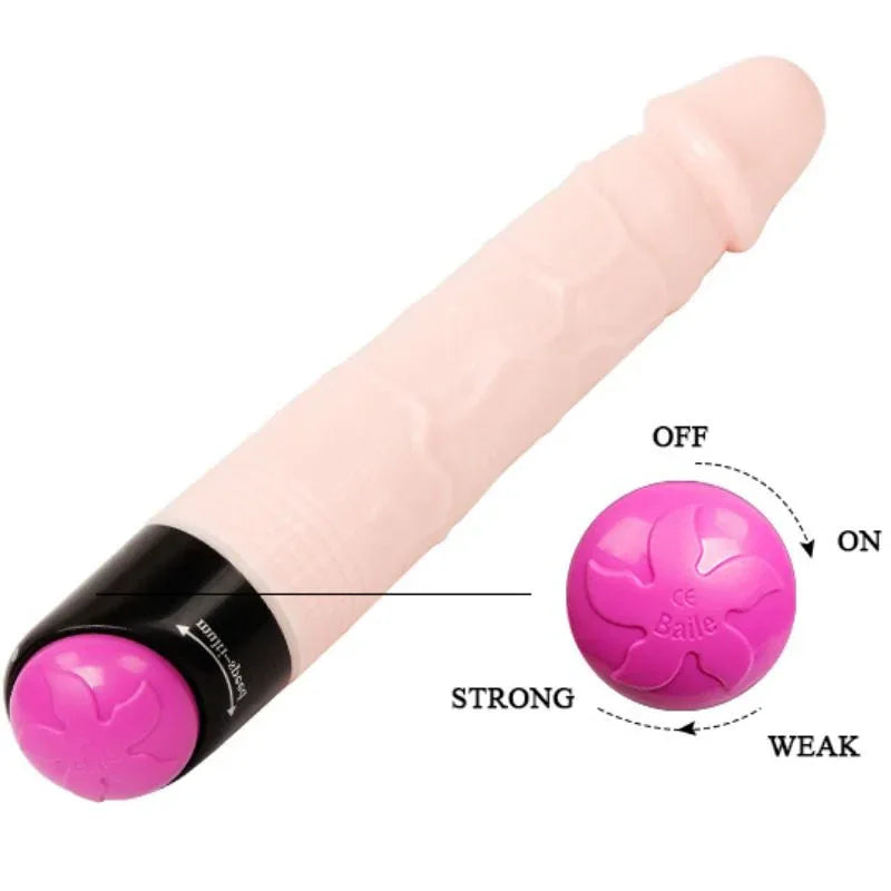 BAILE - VIBRATION ET ROTATION SEXUELLES COLORÉES 24 CM - Incandessens