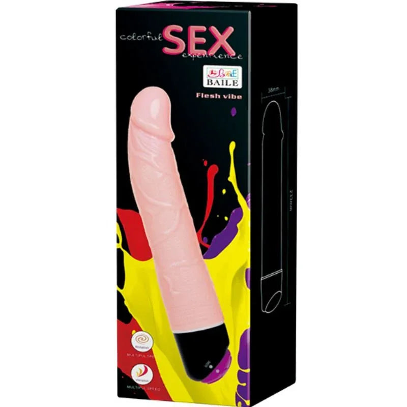 BAILE - VIBRATION ET ROTATION SEXUELLES COLORÉES 24 CM - Incandessens