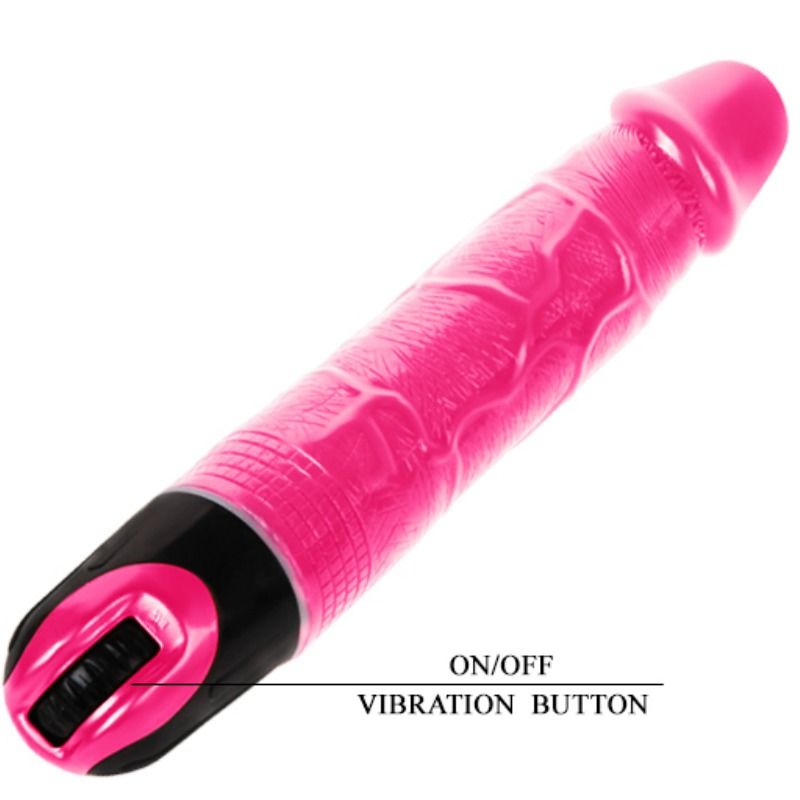 BAILE - VIBROMASSEUR RÉALISTE VEINÉ FLEXIBLE MULTI-VITESSES TPR ROSE