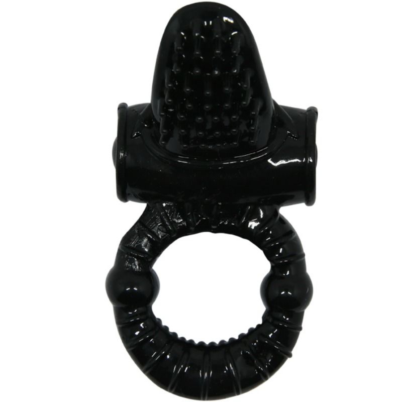 BAILE - SWEET RING ANNEAU VIBRANT AVEC LAPIN STIMULATEUR CLITORIS NOIR