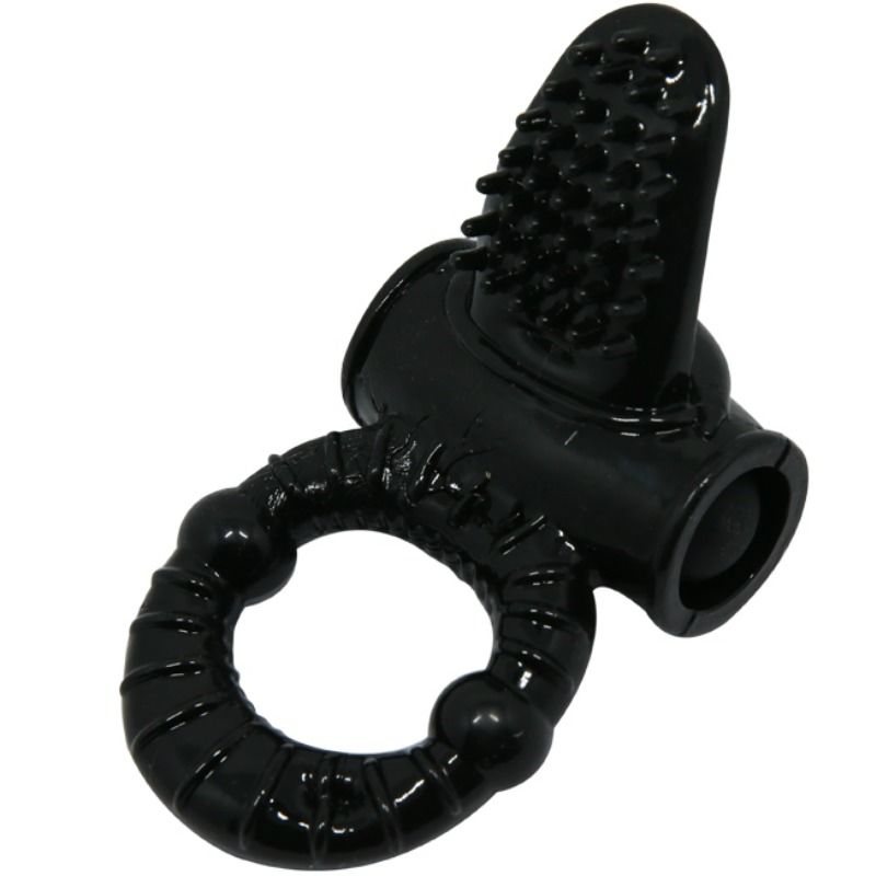 BAILE - SWEET RING ANNEAU VIBRANT AVEC LAPIN STIMULATEUR CLITORIS NOIR