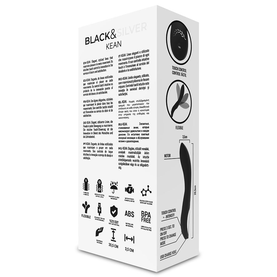 BLACK&SILVER - VIBROMASSEUR KEAN NOIR