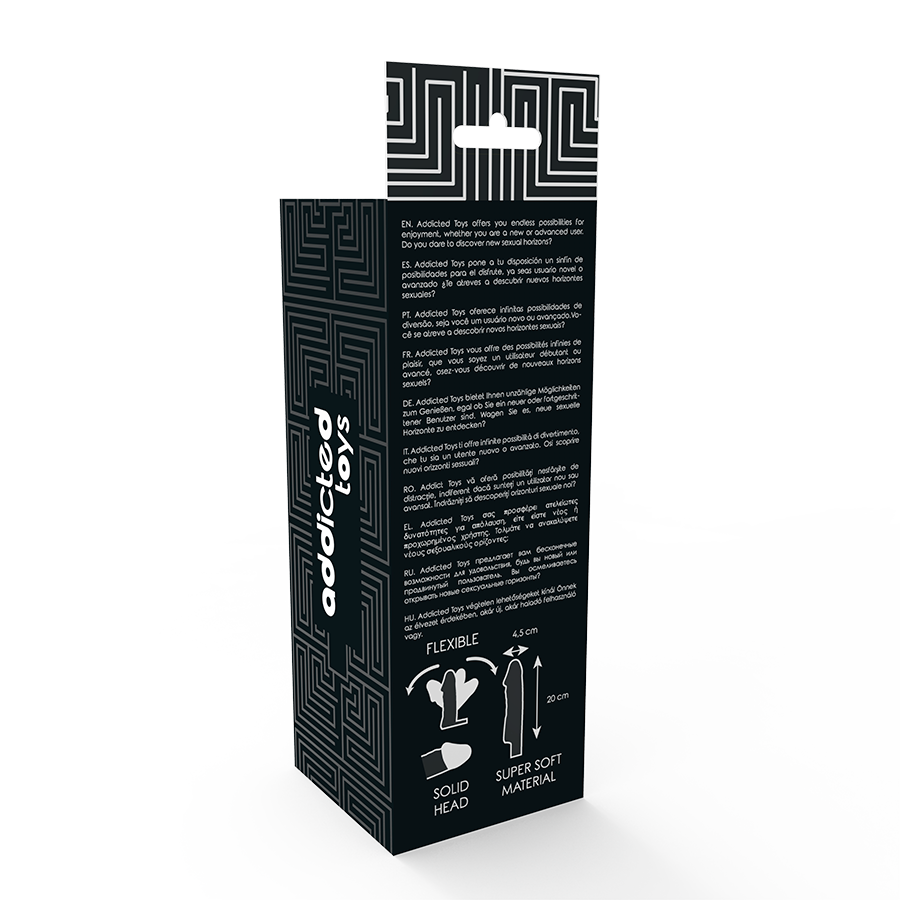 ADDICTED TOYS - EXTENSION PÉNIS TRANSPARENTE 20 CM AGRANDISSEMENT +2,5 CM LONGUEUR +0,4 CM CIRCONFÉRENCE