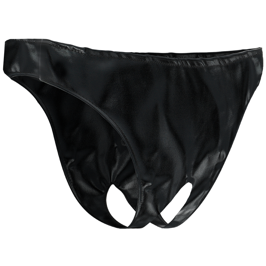 DARKNESS - CULOTTE OUVERTURE ENTREJAMBE UNISEXE FÉTICHISTE NOIR
