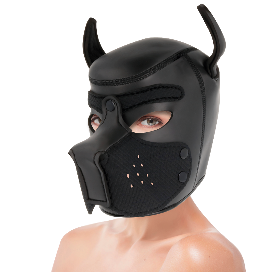 DARKNESS - MASQUE CHIEN EN NÉOPRÈNE AVEC MUSEAU AMOVIBLE L