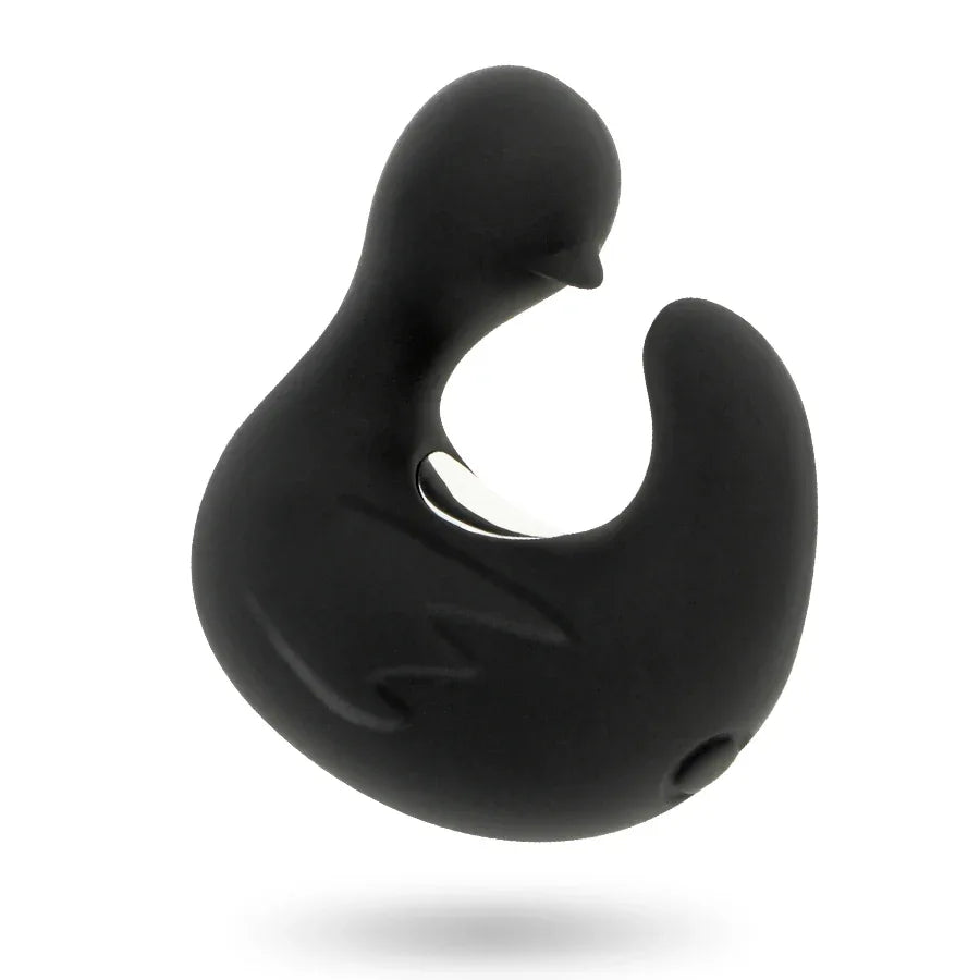 BLACK&SILVER - CANARD RECHARGEABLE EN SILICONE STIMULANT DUCKYMANIA - Incandessens