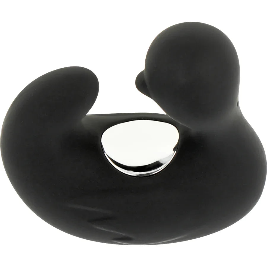 BLACK&SILVER - CANARD RECHARGEABLE EN SILICONE STIMULANT DUCKYMANIA - Incandessens