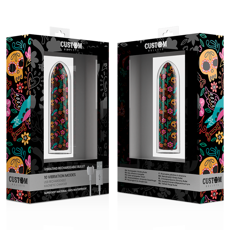 CUSTOM BULLETS - MINI VIBRO DE VOYAGE RECHARGEABLE FLORAL