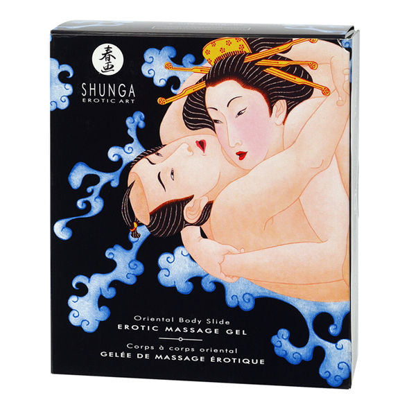 SHUNGA - KIT GEL DE MASSAGE ÉROTIQUE ORIENTAL CORPS À CORPS AUX FRUITS EXOTIQUES