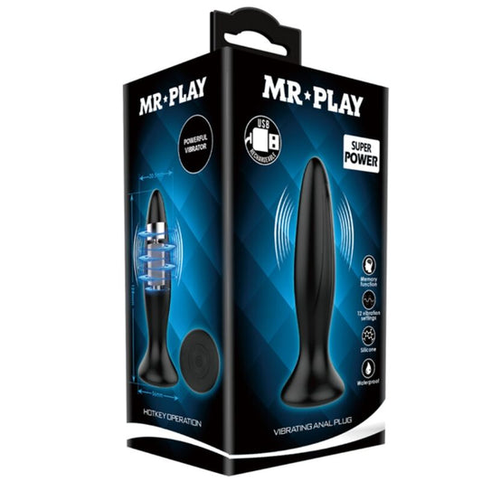 MR PLAY - PLUG ANAL VIBRANT NOIR RECHARGEABLE