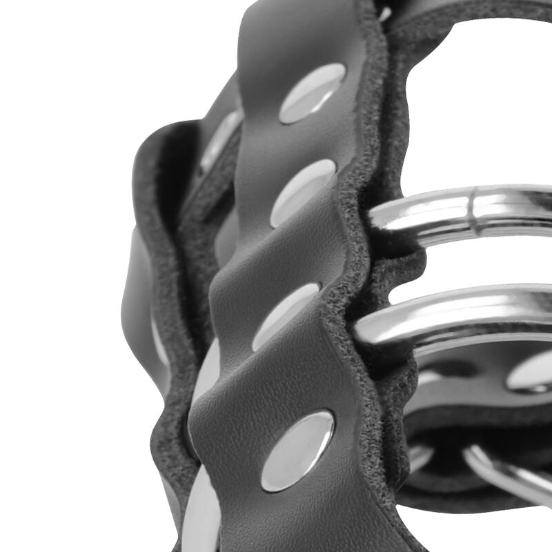 DARKNESS - CAGE DE CHASTETÉ EN CUIR VÉGAN AVEC SERRURE - BDSM FÉTICHISME