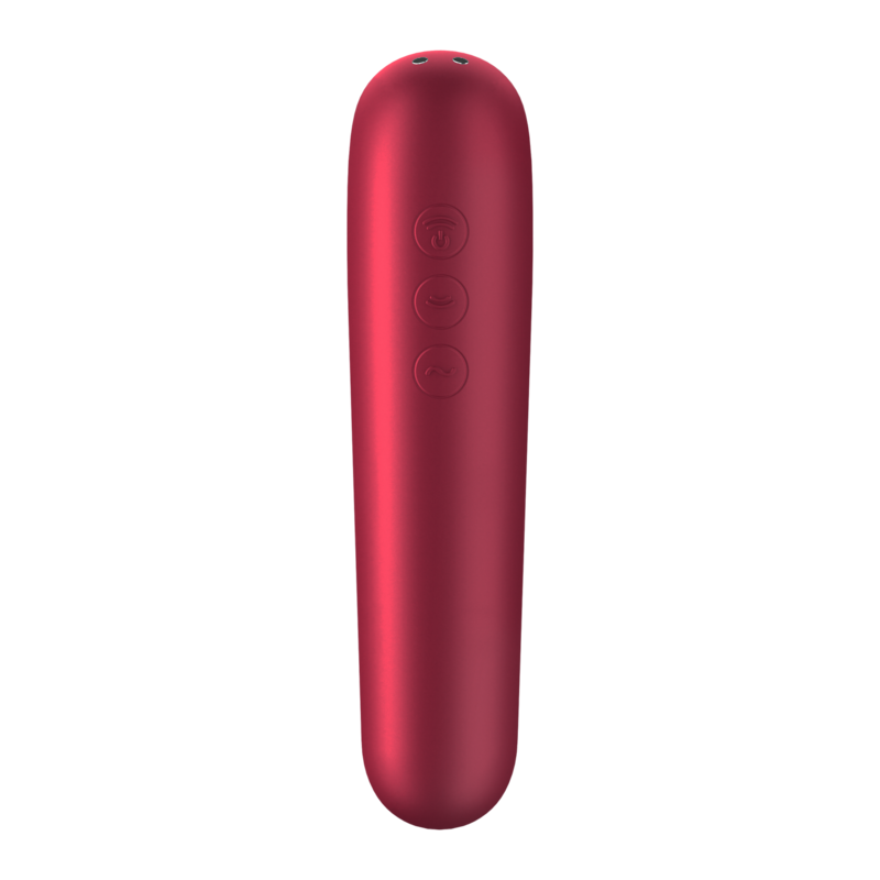 SATISFYER - DUAL LOVE AVEC AIR PULSÉ ROUGE