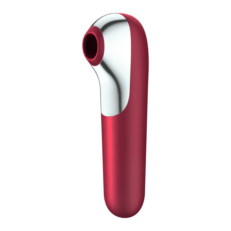 SATISFYER - DUAL LOVE AVEC AIR PULSÉ ROUGE