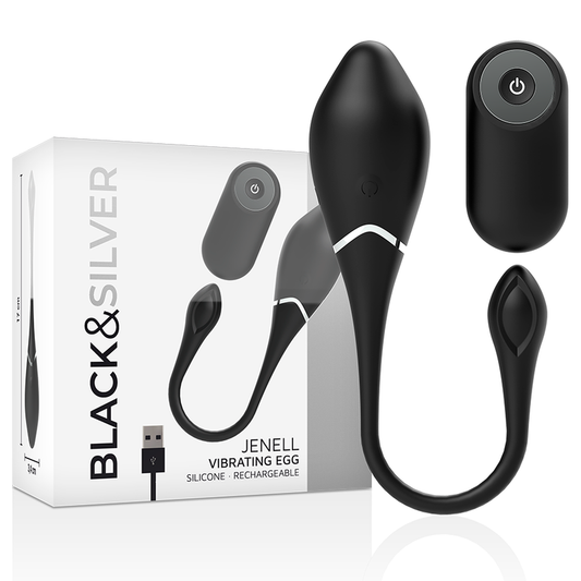 BLACK&SILVER - OEUF VIBRANT RECHARGEABLE JENELL