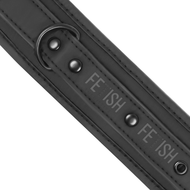 FETISH SUBMISSIVE - MENOTTES EN CUIR VÉGÉTALIEN AVEC DOUBLURE EN NEOPRÈNE