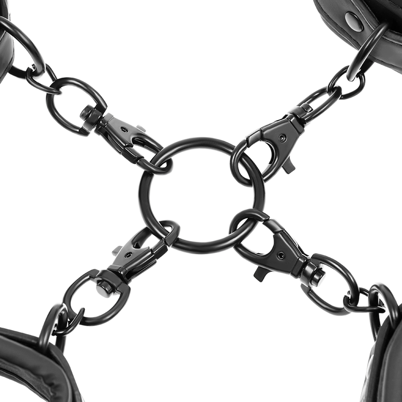 FETISH SUBMISSIVE - ENSEMBLE DE MENOTTES POUR MAINS ET CHEVILLES AVEC DOUBLURE EN NEOPRÈNE