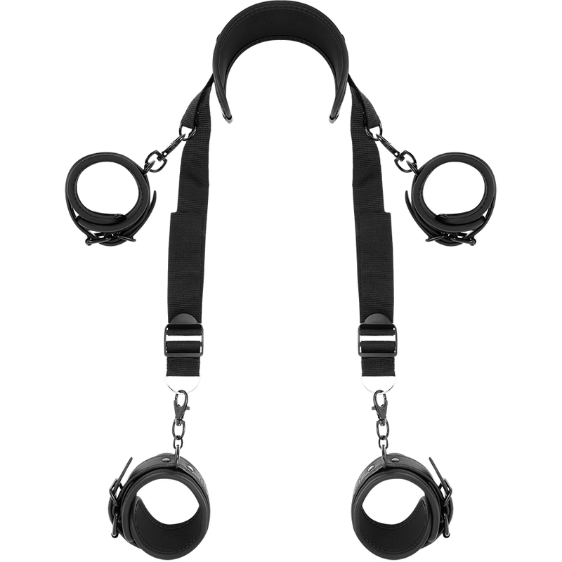 FETISH SUBMISSIVE - KIT BONDAGE AVEC 4 MENOTTES DOUBLÉES NEOPRÈNE