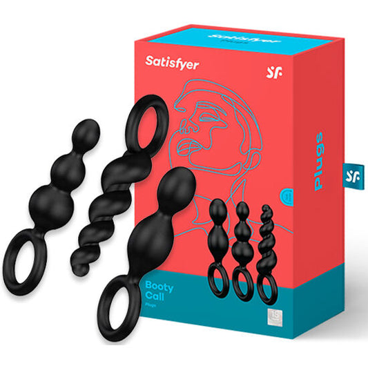 SATISFYER - JEU DE PLUGS ANALS NOIR