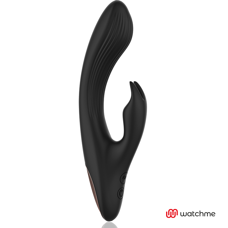 ANNE'S DESIRE - VIBROMASSEUR DOUBLE STIMULATION CONNECTE TECHNOLOGIE  WATCHME NOIR/OR